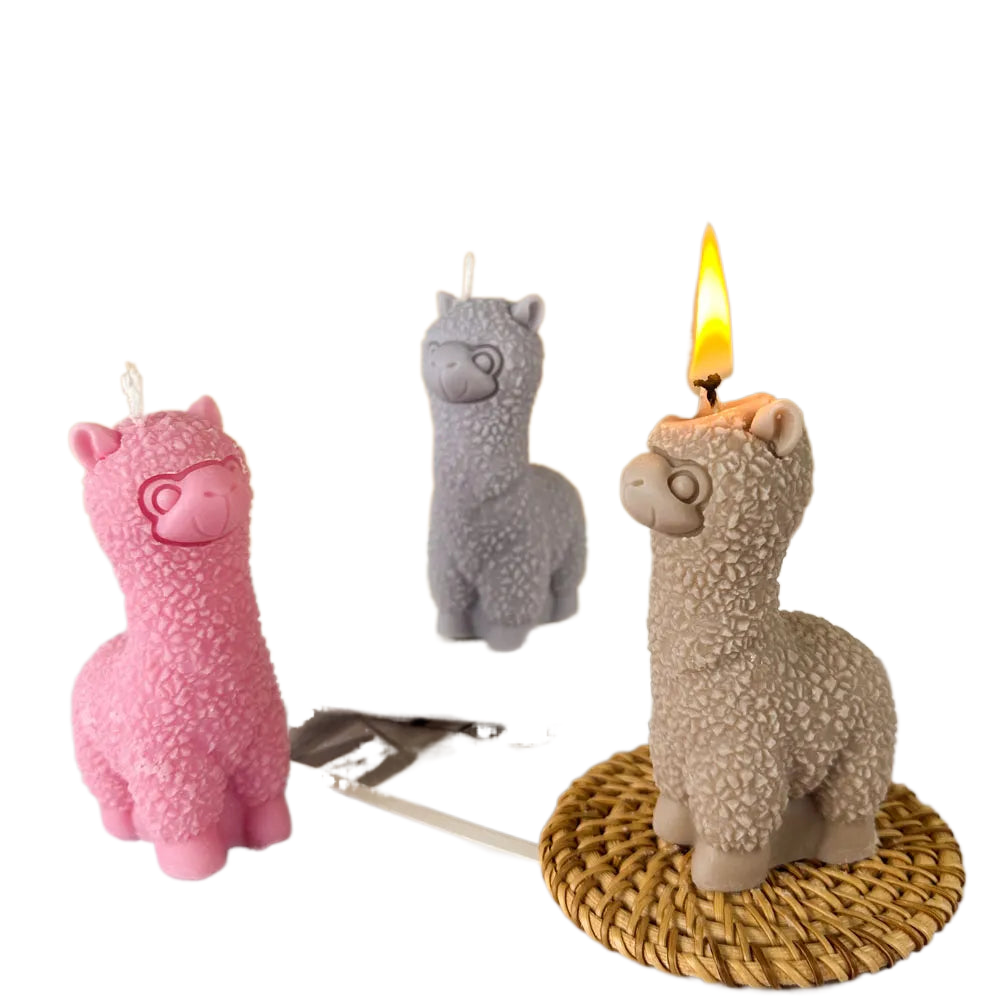 3D Alpacas Silicone Candle Mold DIY Cute Animal Scented Candle Soap Craft Gifts Making Resin Plaster Molds Home Decor Supplies acacuss