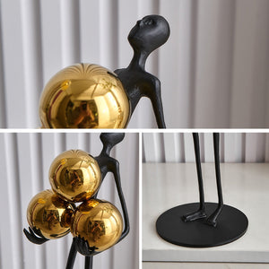 elegant room ornaments for nordic home decor floor ball figures sculpture living room decoration sculptures Decorative statues acacuss