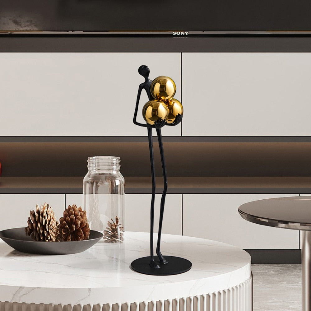 elegant room ornaments for nordic home decor floor ball figures sculpture living room decoration sculptures Decorative statues acacuss