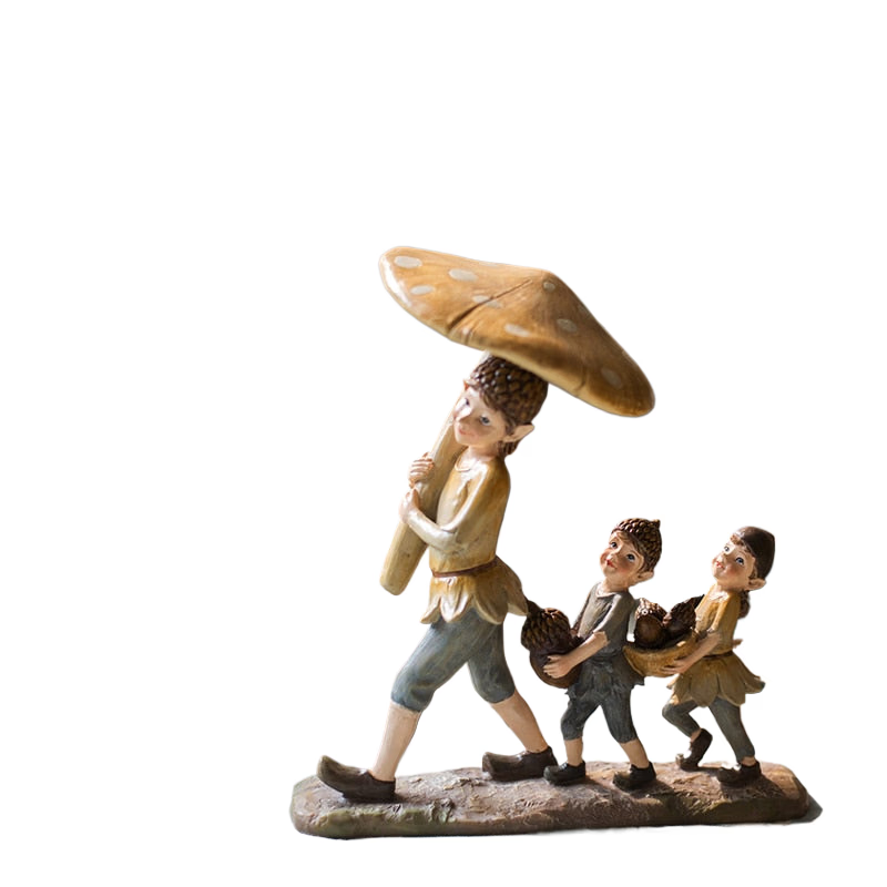 Cute Cartoon Fantasy Forest Elf Resin Craft Ornament, Living Room TV Cabinet Bedroom Balcony Garden Desktop Home Decoration Gift acacuss