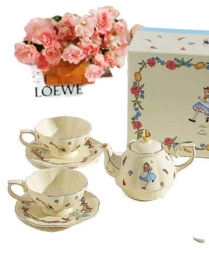Alice Tea Pot and Tea Set for Best Friends Advanced Birthday Gift for Girls' New Wedding and Moving Home Gift