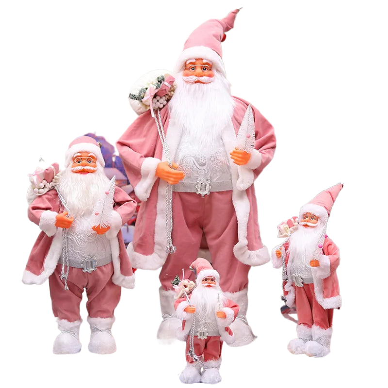2023 New Year pink Big Santa Claus Doll Children Xmas Gift Christmas Hat Decorations for Home Wedding Party Supplies Ornaments acacuss