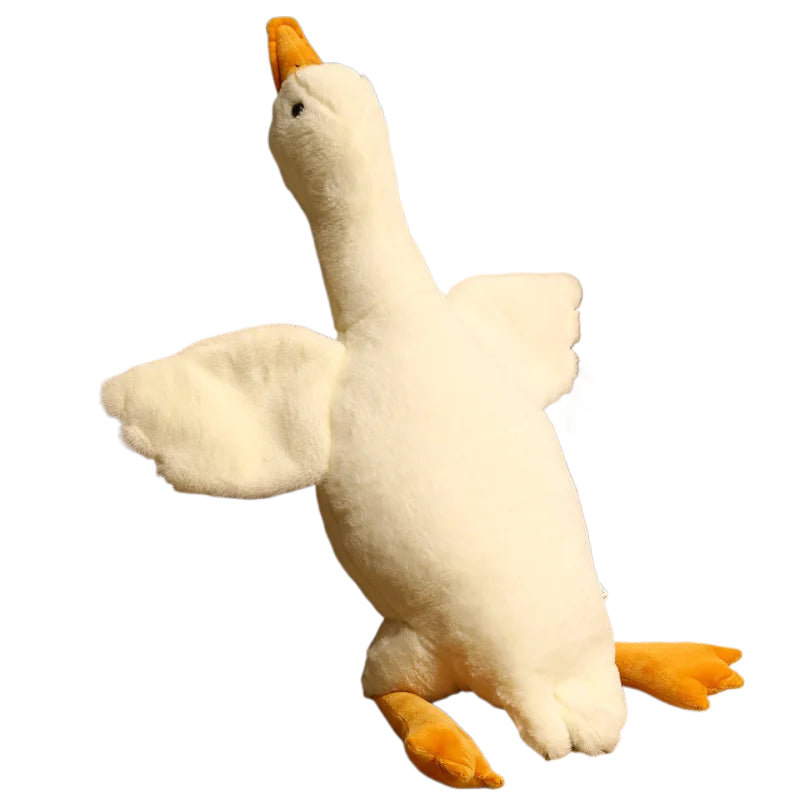 50-130cm White Goose Toy Stuffed Lifelike Big Wings Duck Hug Massage Throw Pillow Boyfriend Cushion For Girl acacuss