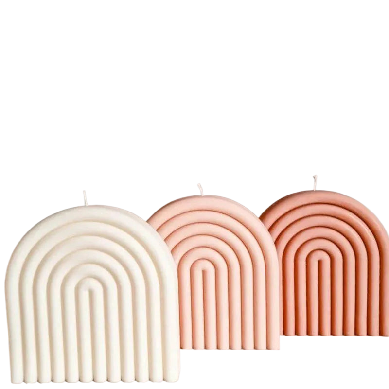 DIY Rainbow Candle Making Silicone Mold Handmade Geometry Scented Candle Wax Mould Soap Plaster Resin Cake Molds Craft Supplies acacuss