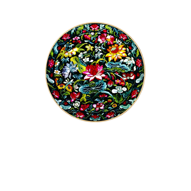 Embroidery DIY Chinese Style Lotus/Chrysanthemum/Fish/Crane Patterns Printed Kits Cross Stitch Thread Needlework Sets Home Decor acacuss