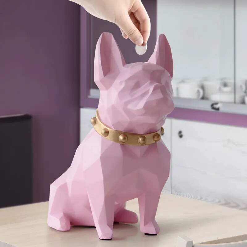 french bulldog coin bank box piggy bank figurine home decorations coin storage box holder toy child gift money box dog for kids acacuss