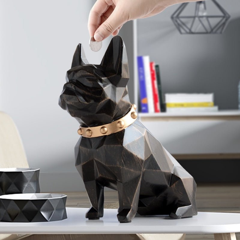french bulldog coin bank box piggy bank figurine home decorations coin storage box holder toy child gift money box dog for kids acacuss