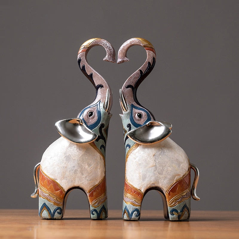 india style decorative elephant statue office desktop Decorative statues Home Decoration elephant figurine decor retro figures acacuss