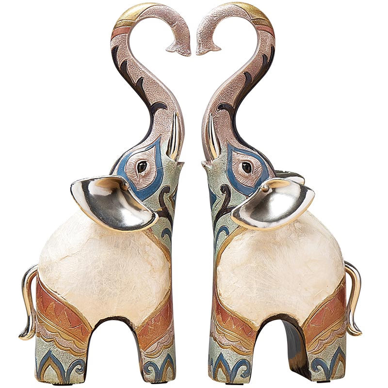 india style decorative elephant statue office desktop Decorative statues Home Decoration elephant figurine decor retro figures acacuss