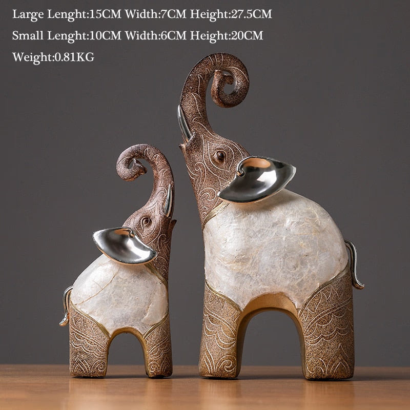 india style decorative elephant statue office desktop Decorative statues Home Decoration elephant figurine decor retro figures acacuss