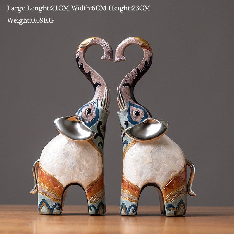 india style decorative elephant statue office desktop Decorative statues Home Decoration elephant figurine decor retro figures acacuss