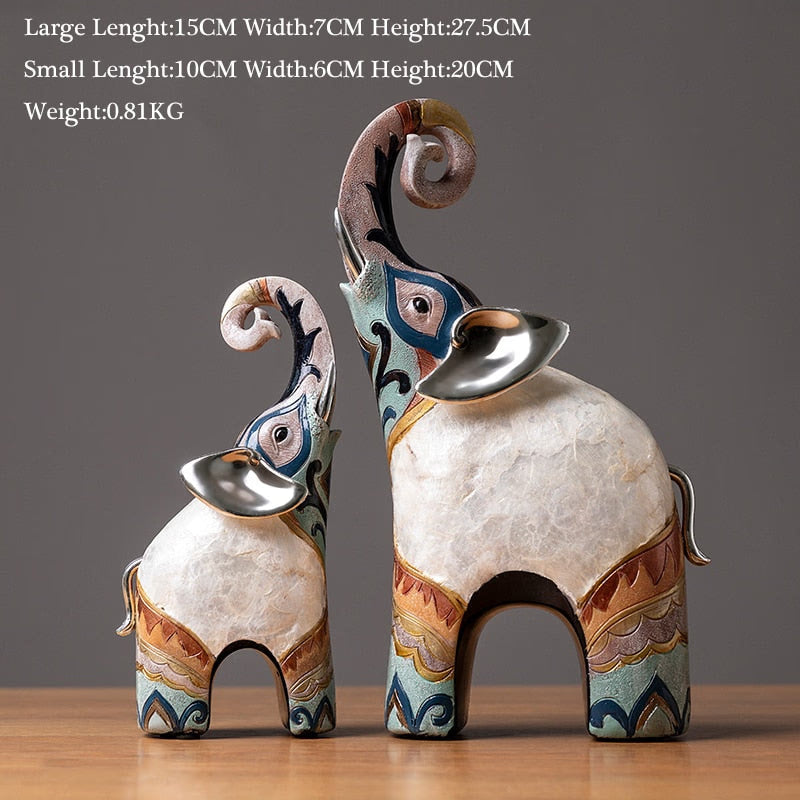 india style decorative elephant statue office desktop Decorative statues Home Decoration elephant figurine decor retro figures acacuss