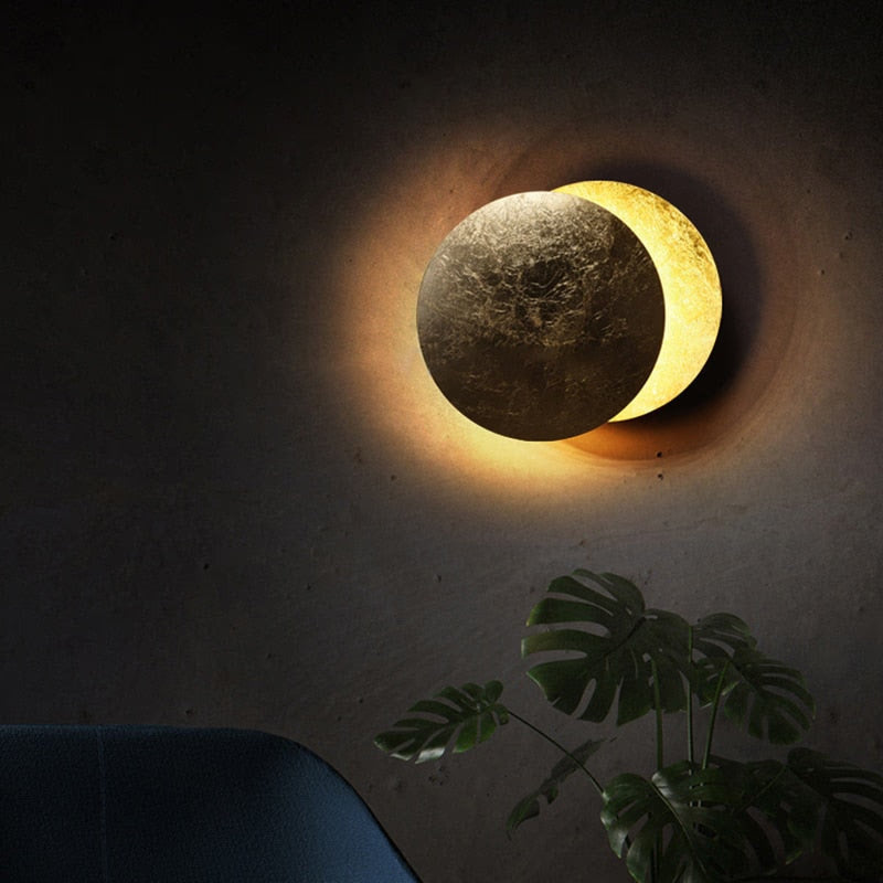 modern aisle corridor round wall lamp Bedroom Eclipse wall lighting Indoor bedside Lighting decoration Living room wall light acacuss