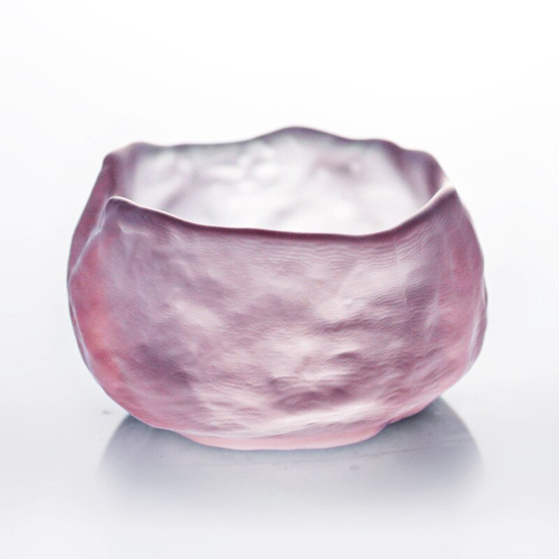 pink cups with handmade glass Japanese-style first snow master cup pink tea cups Kung Fu cups acacuss