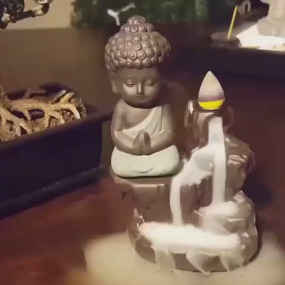 Дым Водопад Курильница Будда