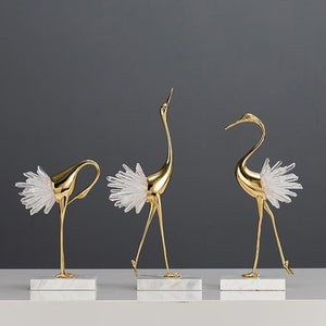 Flamingo Ornament Luxury Home Decor and Office Desk Decor animal decoration Home decoration accessories Living room soft cabine - acacuss