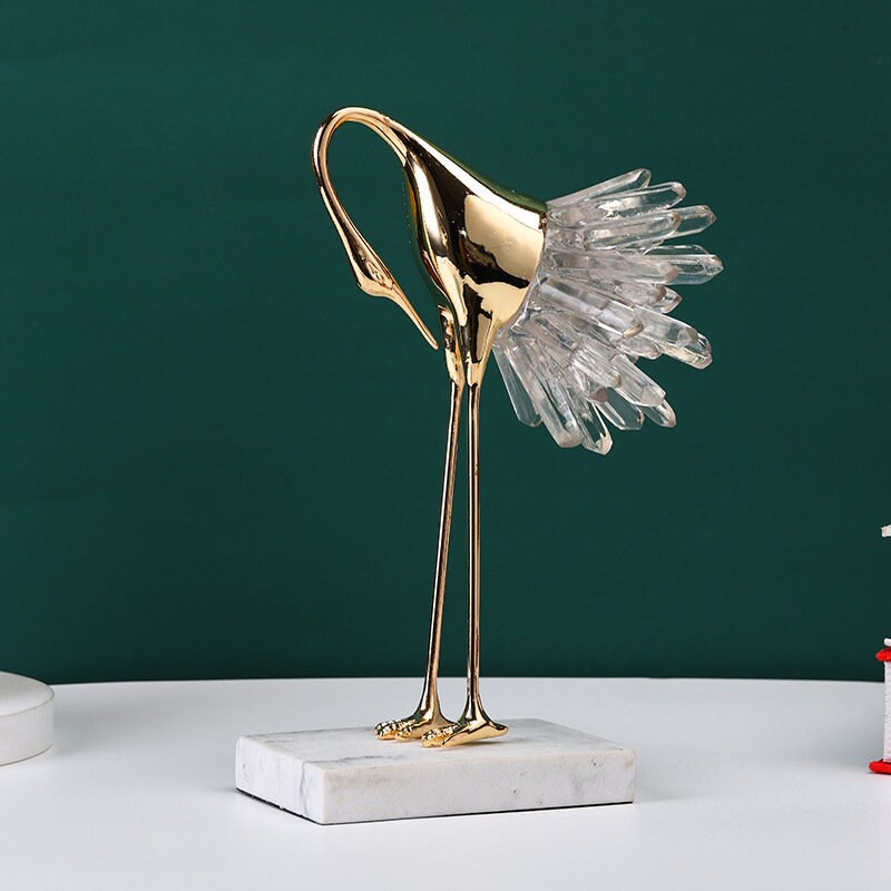 Flamingo Ornament Luxury Home Decor and Office Desk Decor animal decoration Home decoration accessories Living room soft cabine - acacuss