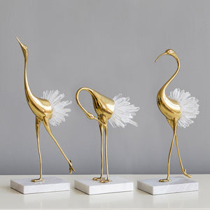 Flamingo Ornament Luxury Home Decor and Office Desk Decor animal decoration Home decoration accessories Living room soft cabine - acacuss