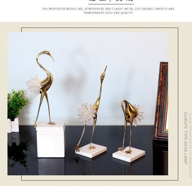 Flamingo Ornament Luxury Home Decor and Office Desk Decor animal decoration Home decoration accessories Living room soft cabine - acacuss