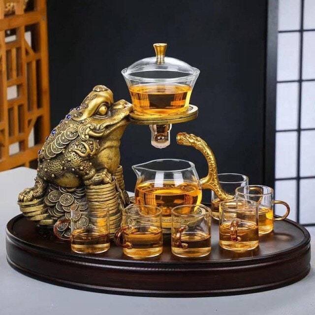 Frog Teapot Set Unique Glass Chinese Style - ACACUSS