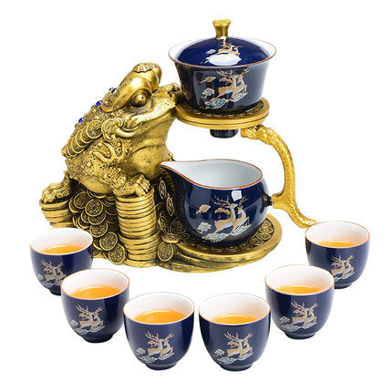 Frog Teapot Set with magnet Unique Glass Teapot Chinese Style Household Jinchan Tea Maker Teapot - acacuss