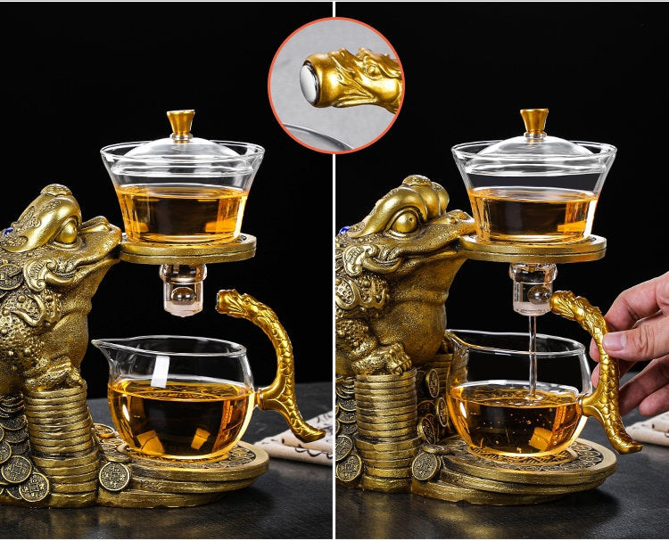 Frog Teapot Set with magnet Unique Glass Teapot Chinese Style