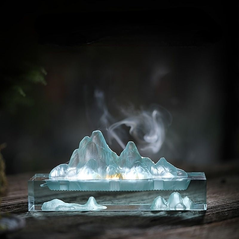 Glass landscape decoration wire incense stick incense holder incense burner lying incense smoke stove tea ceremony pen holder acacuss