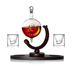Globe Whiskey Scotch Decanter Set Best for whiskey gift Vintage Blower Wine Pot Diamond Wine Stopper Glass Decanter Bottle - wine decanter - ACACUSS