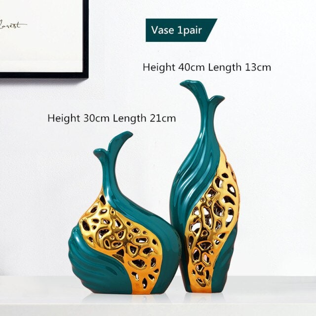 ACACUSS MID Century Modern Decor sculpture VASE Nordic Minimalist Decorative Ornaments Flower Arrangement -  Table centerpiece housewarming - ACACUSS