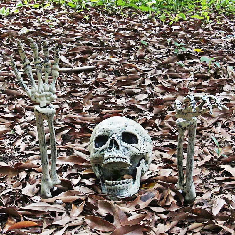 Halloween Decoration Props Simulation Skeleton Hand Bone Halloween Party Family Outdoor Decoration Secret Room Horror Decoration acacuss