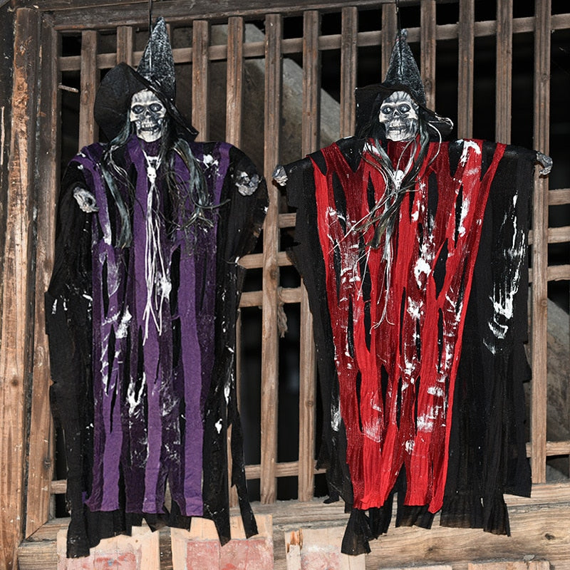 Halloween Decoration Terror Props Ghost House Decoration Sound Emitting Sound Control Skeleton Ghost Head acacuss