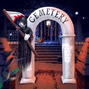 Halloween Home Outdoor Inflatable Decoration Witch Ghost Pumpkin Party Cosplay Prop Holiday Blow Up Yard Garden Decor With LED acacuss