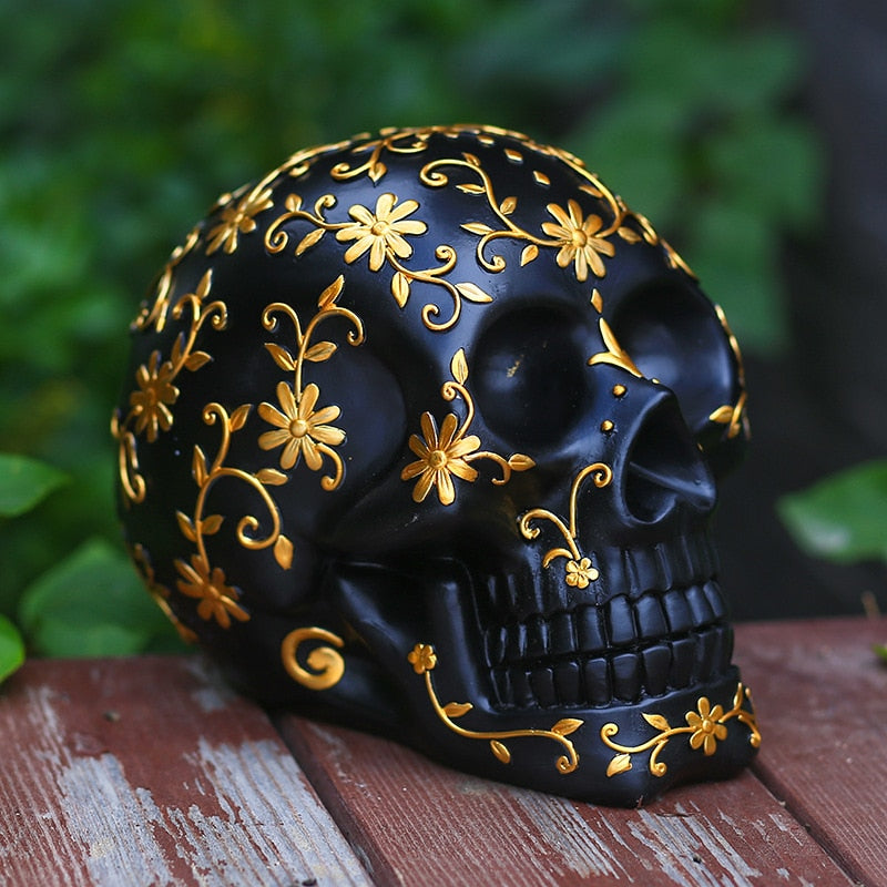 Halloween Pattern Skull Decoration Party Decoration Props Haunted House Holiday Decoration Resin Crafts acacuss