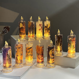Halloween Tears LED Candle Lamp Ghost Festival Party DIY Pumpkin Bat Witch Happy Halloween Day Decor For Ghost House 20223 acacuss