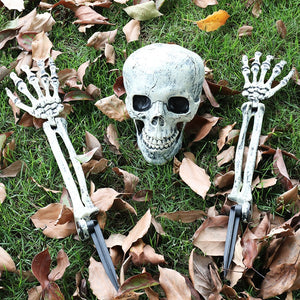Halloween skeleton skull simulation skeleton hand bone garden lawn decoration haunted house horror Halloween Home Decoration2023 acacuss