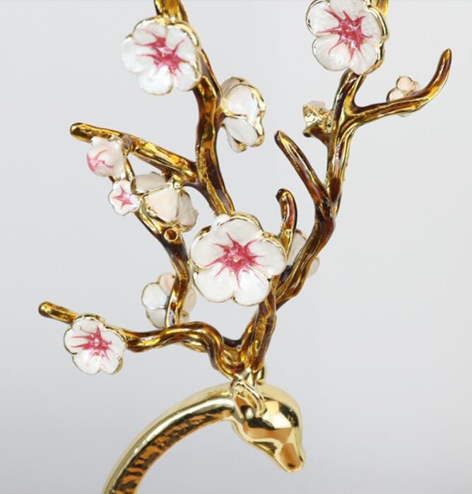 Hand Painted Light luxury enamel sika deer decorations creative living room home TV cabinet wine cabinet decorations - acacuss