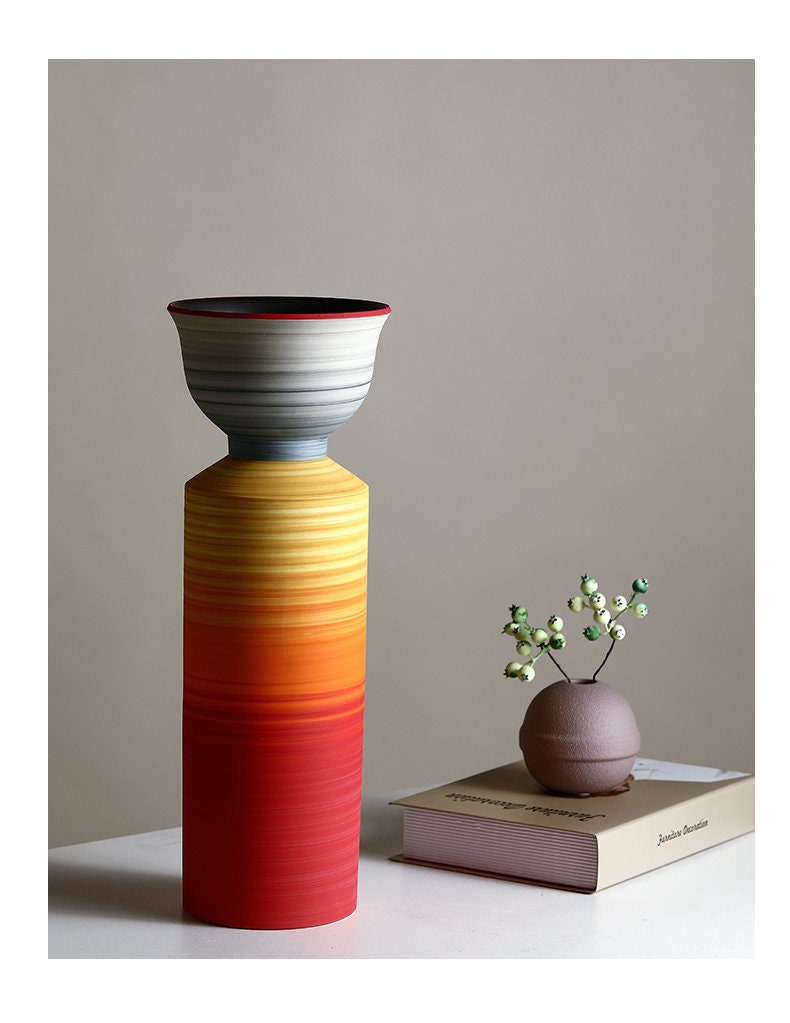 MID Century Modern Decor sculpture VASE Nordic Minimalist Decorative Ornaments Flower Arrangement -  Table centerpiece housewarming Gift - ACACUSS