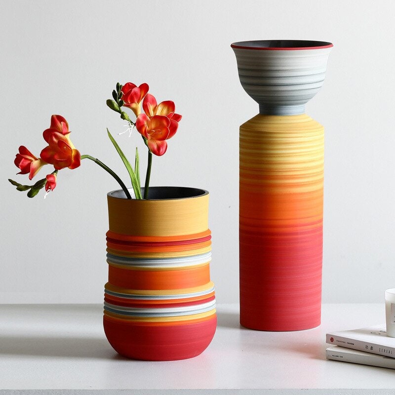 MID Century Modern Decor sculpture VASE Nordic Minimalist Decorative Ornaments Flower Arrangement -  Table centerpiece housewarming Gift - ACACUSS