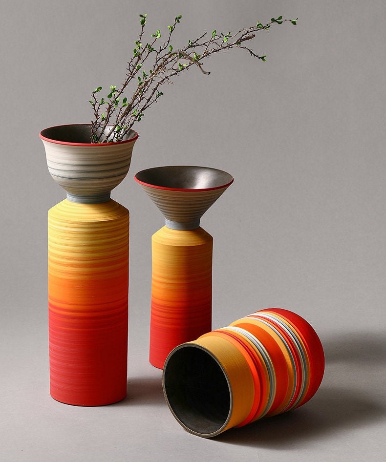 MID Century Modern Decor sculpture VASE Nordic Minimalist Decorative Ornaments Flower Arrangement -  Table centerpiece housewarming Gift - ACACUSS