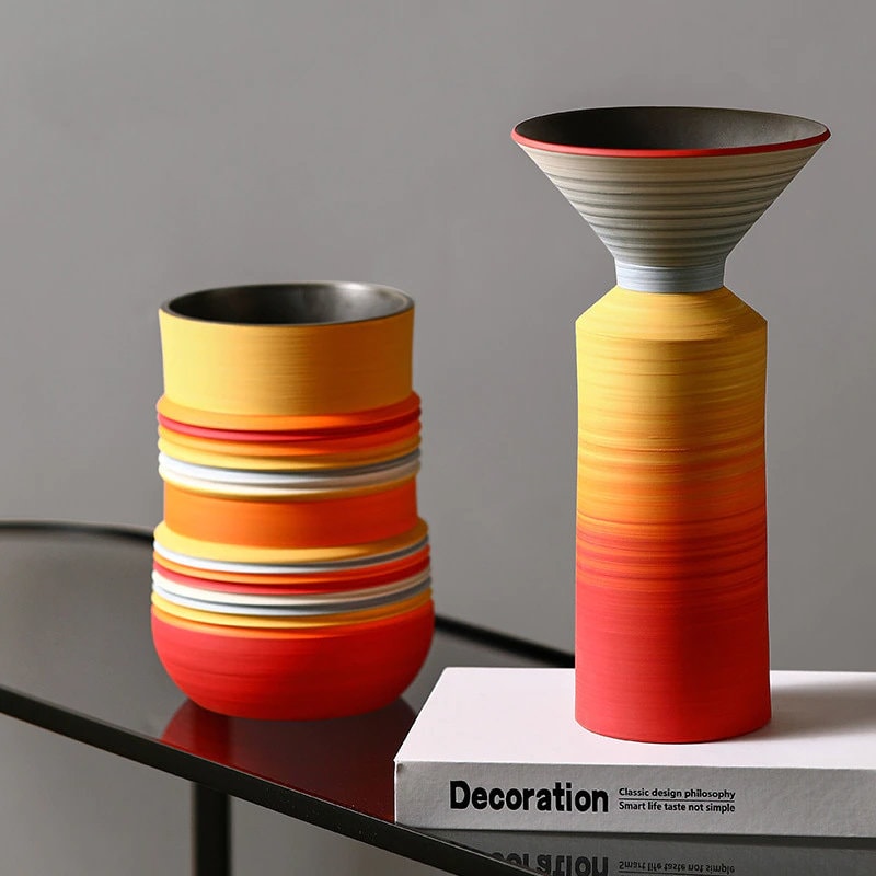 MID Century Modern Decor sculpture VASE Nordic Minimalist Decorative Ornaments Flower Arrangement -  Table centerpiece housewarming Gift - ACACUSS