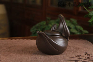Handmade Yixing teapot Elegant Xishi Purple Clay Pot Raw Ore Green Clay All Handmade - ACACUSS