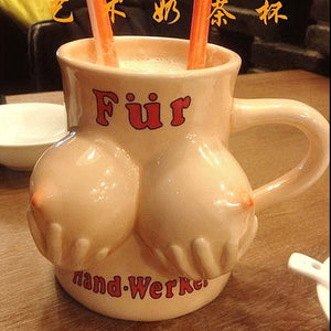 Handmade boobs Mug - Large Tits MUG  450ml - acacuss