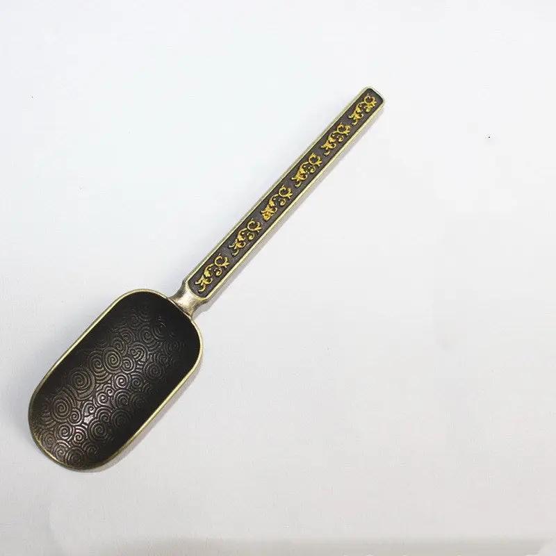 Handmade gilt bronze alloy tea spoon - ACACUSS