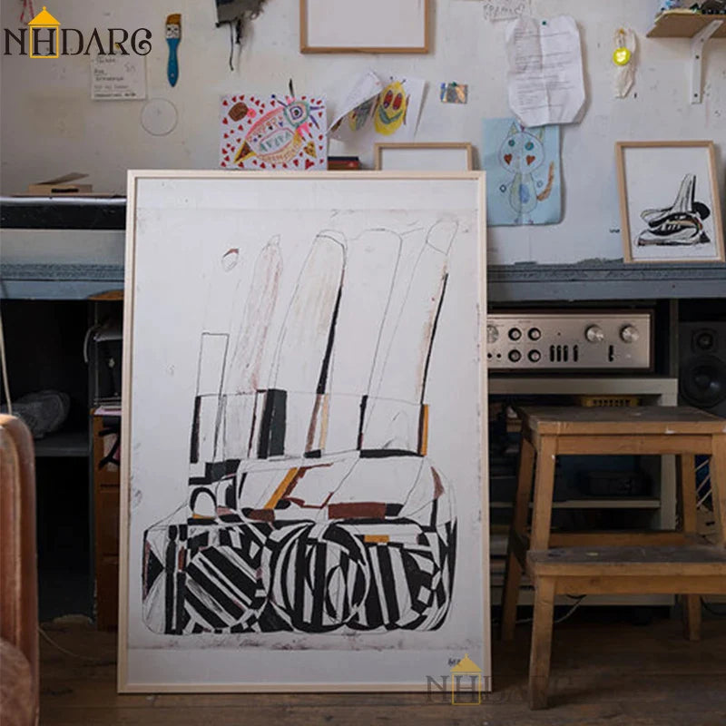 Canvas Print Painting Posters Stylish Korean Style Abstract Wall Pictures Modern Nordic Fashion Room Home Decoration