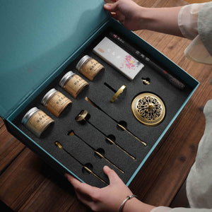 High end Fragrance Seal Gift Box Set Copper Seal Fragrance Complete Incense Path Entry Tool Seal Fragrance Tool Powder Gift acacuss