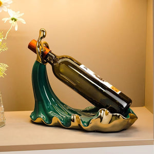 Home Decor Abstract Woman Wine Bottle Rack Holder Porcelain Crafts Luxury Bar Counter Table Ornaments TV Cabinet Decoration Gift acacuss