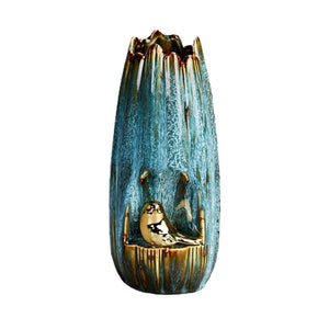 Home decor ceramic vase hydroponic dried flower bouquet large diameter vase flower arrangement living room decoration vase acacuss