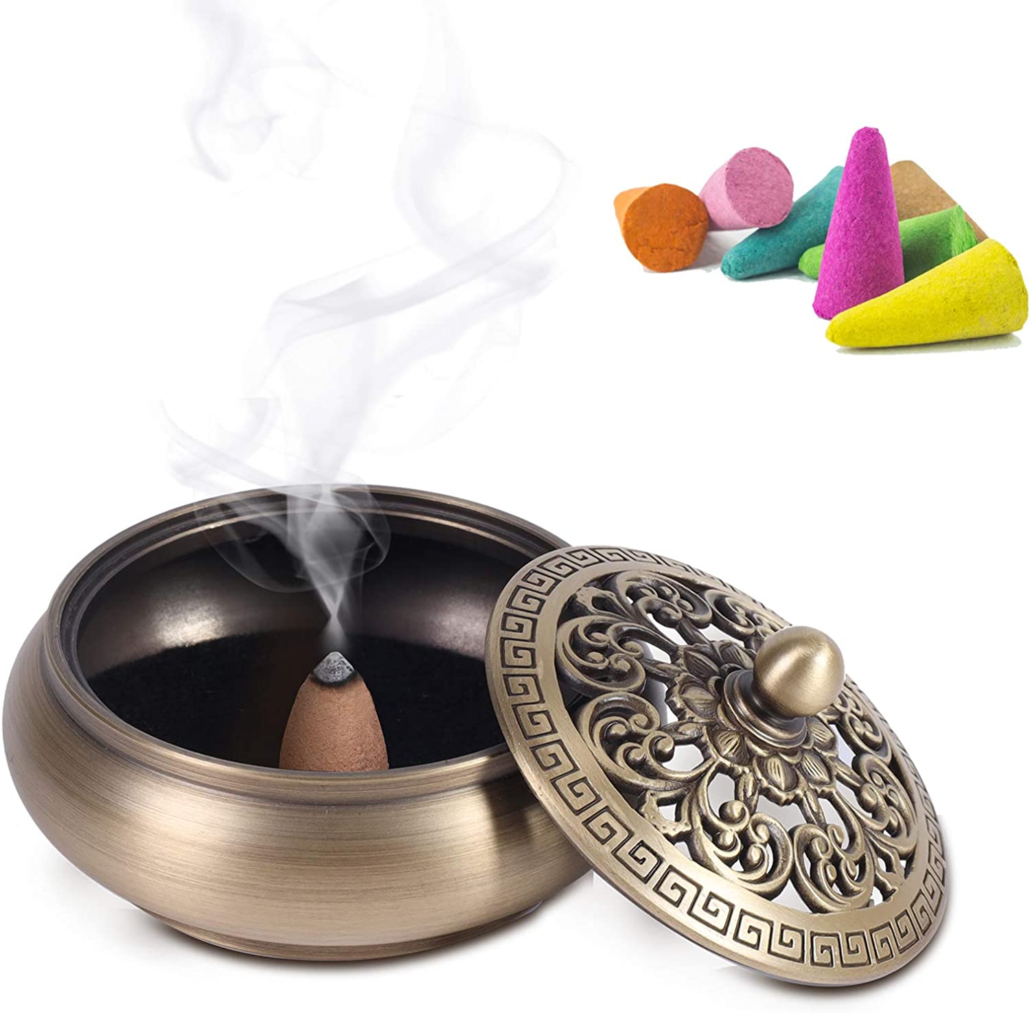 Bruciatore di incenso Bakhoor, bruciatore di incenso a carboncino Bruciatore di incenso Bakhoor, bruciatore di incenso a carboncino