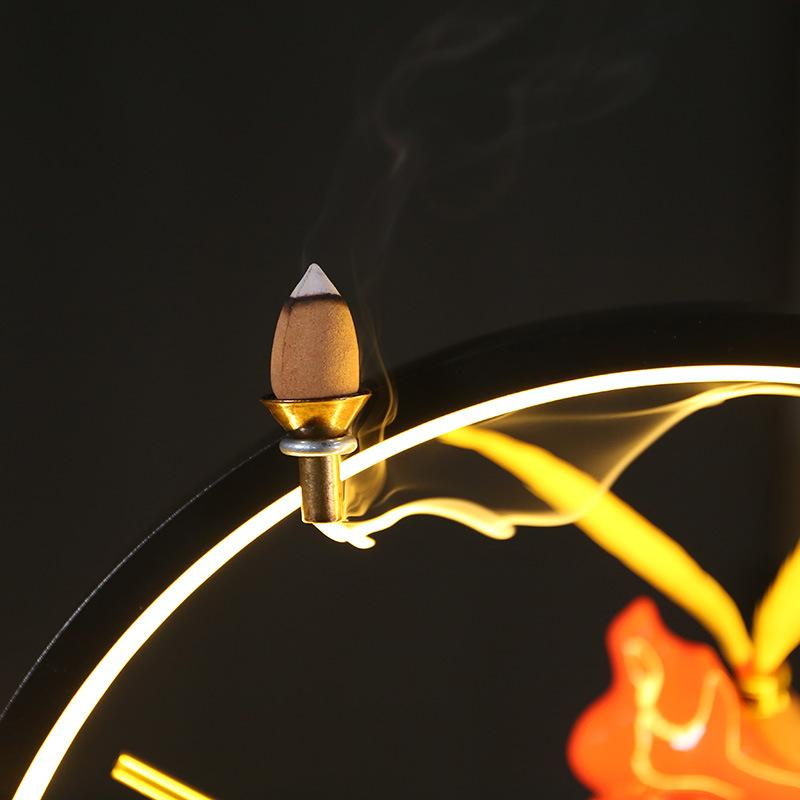 Incense Waterfall Burner With Led Lighting - acacuss