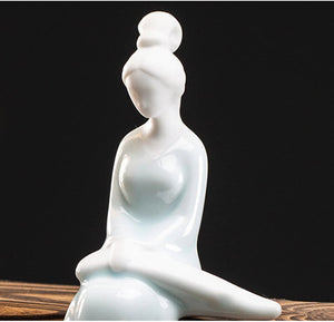 Waterfall Backflow Incense Burner Ladies Buddha Home Decoration Elk - Incense Stick Holder Buddha Decoration Ceramic Burner Handmade Flower - ACACUSS